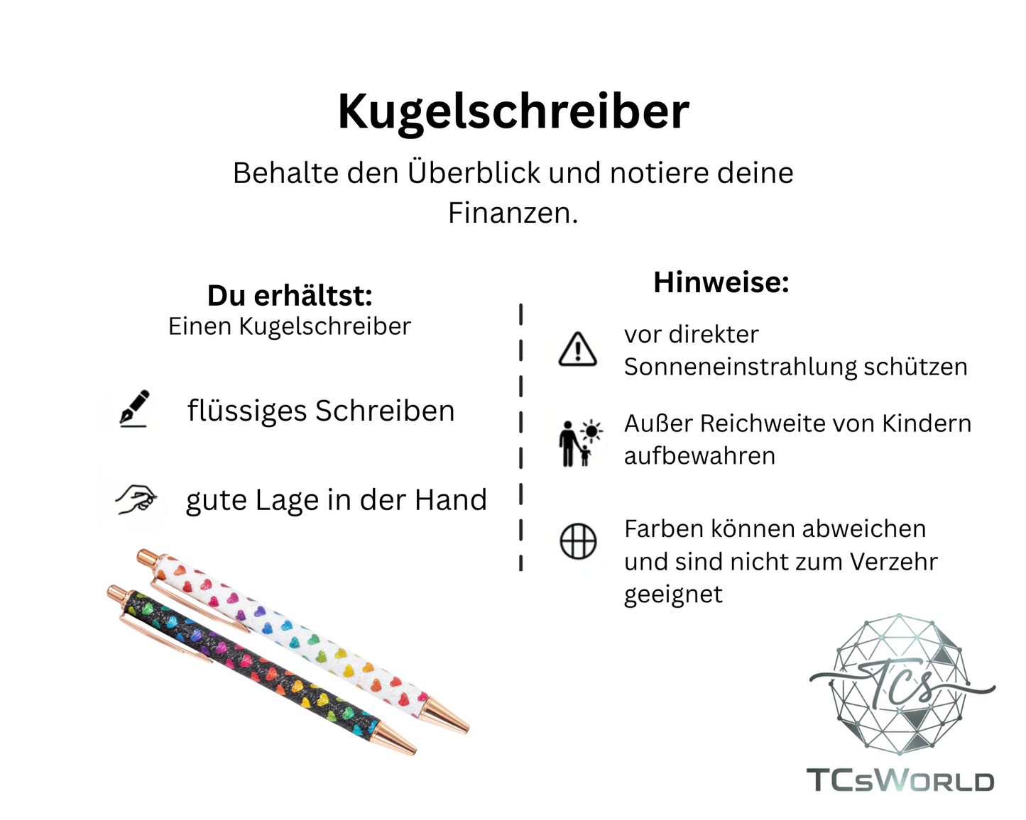 Glitzer Kugelschreiber
