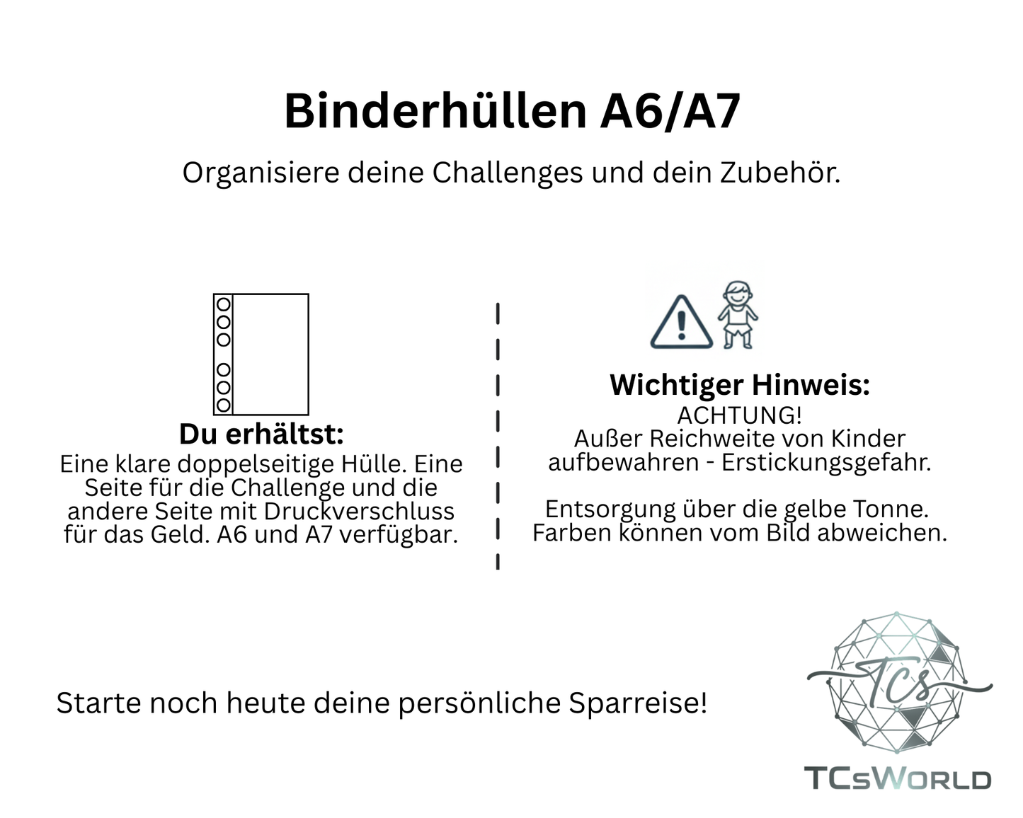 Challengehülle A6/A7 clear Doppelhüllen