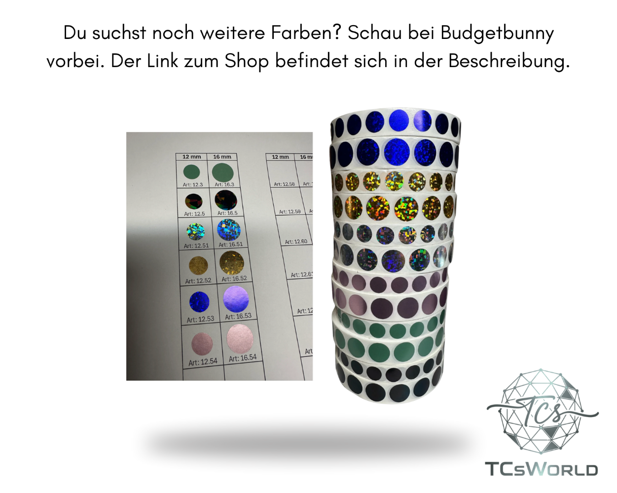 Rubbelsticker-Rollen 12 und 16 mm