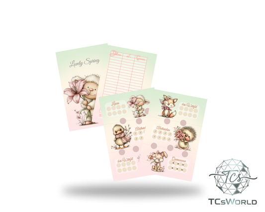 Lovely Spring - A6 matt foliert - Einheftchallenge