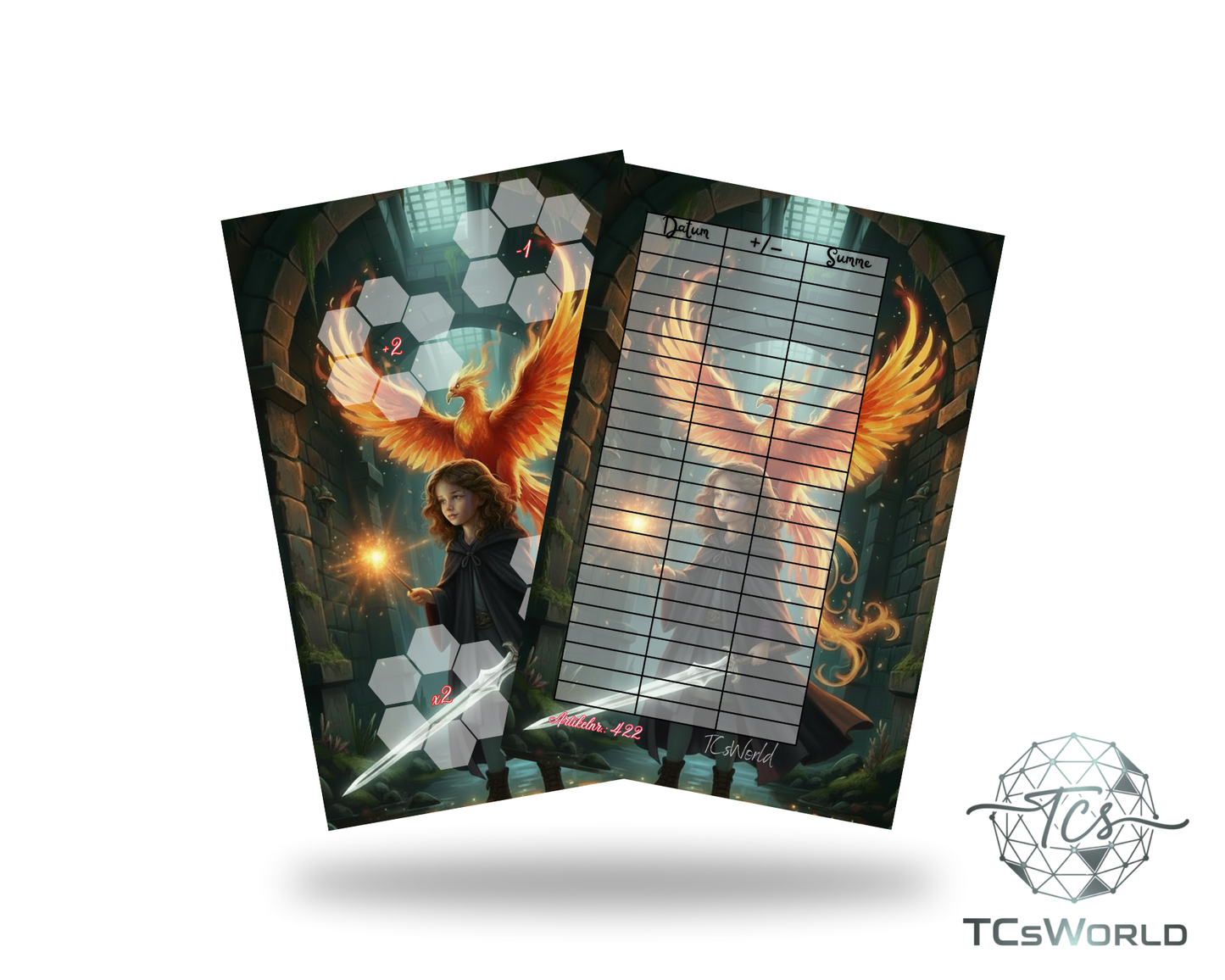 Phönix Würfeln - A6 matt foliert - Einheftchallenge