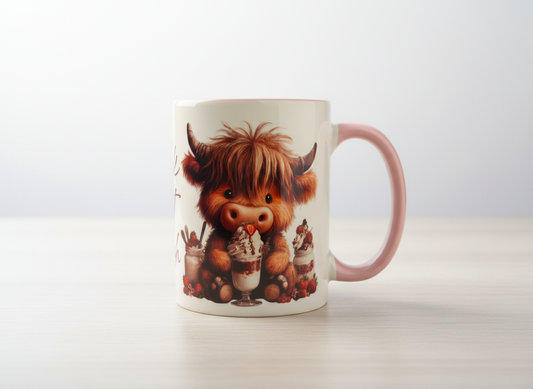 Keramik-Tasse: Trink mit Muh