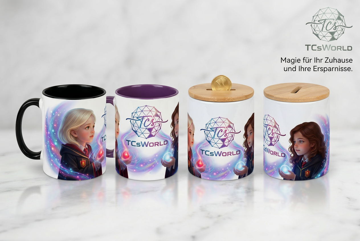 Keramik-Tasse/Spardose:  TCsWorld®  Wizard Collection