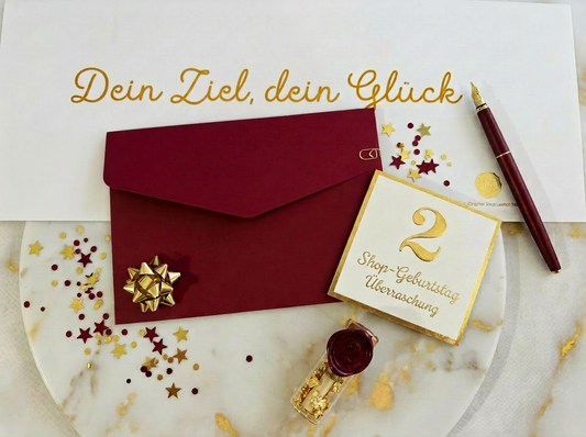 Shopgeburtstags-Überraschungsumschlag